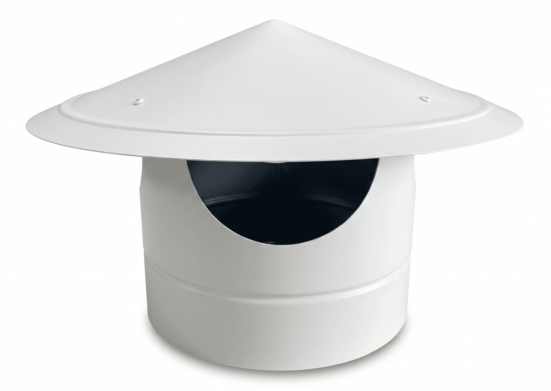 Chapéu de chaminé em Aço, Pintura Eletrostática na cor Branco