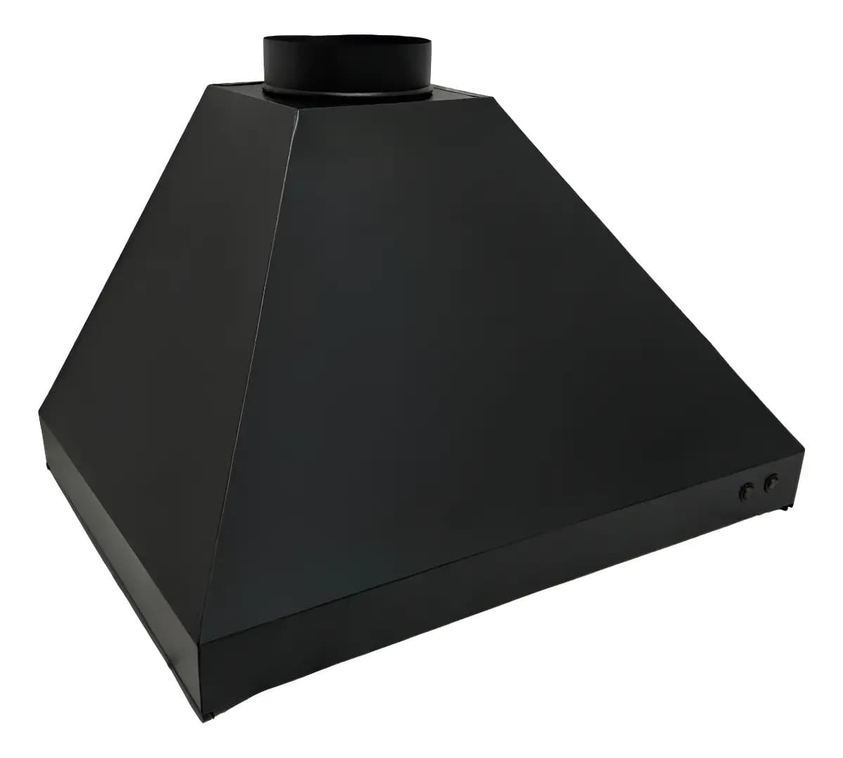 Coifa de parede em Inox 304, Pintura Eletrostática na cor Preto